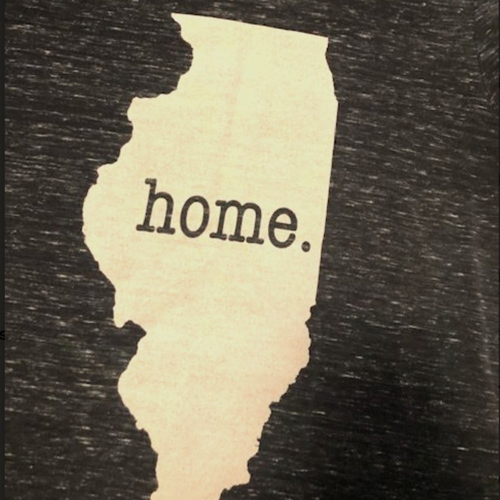 Illinois State shape HOME t-shirt